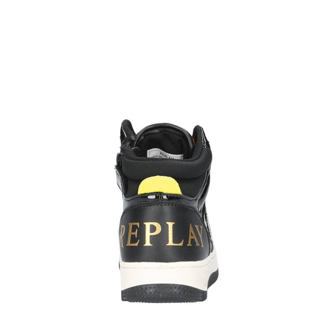 REPLAY sneakers zwart/wit/geel