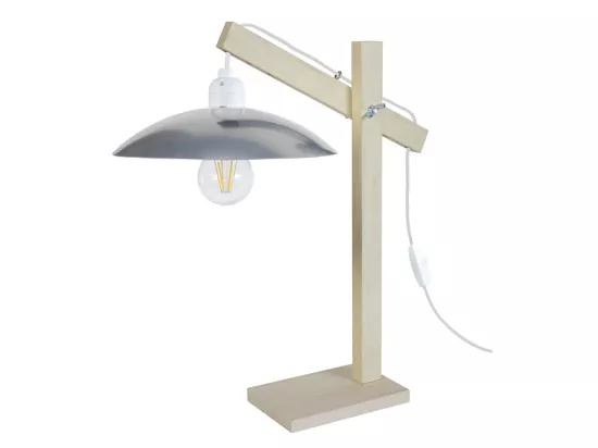PILORI KROA - Lampe de bureau articulé bois naturel et aluminium