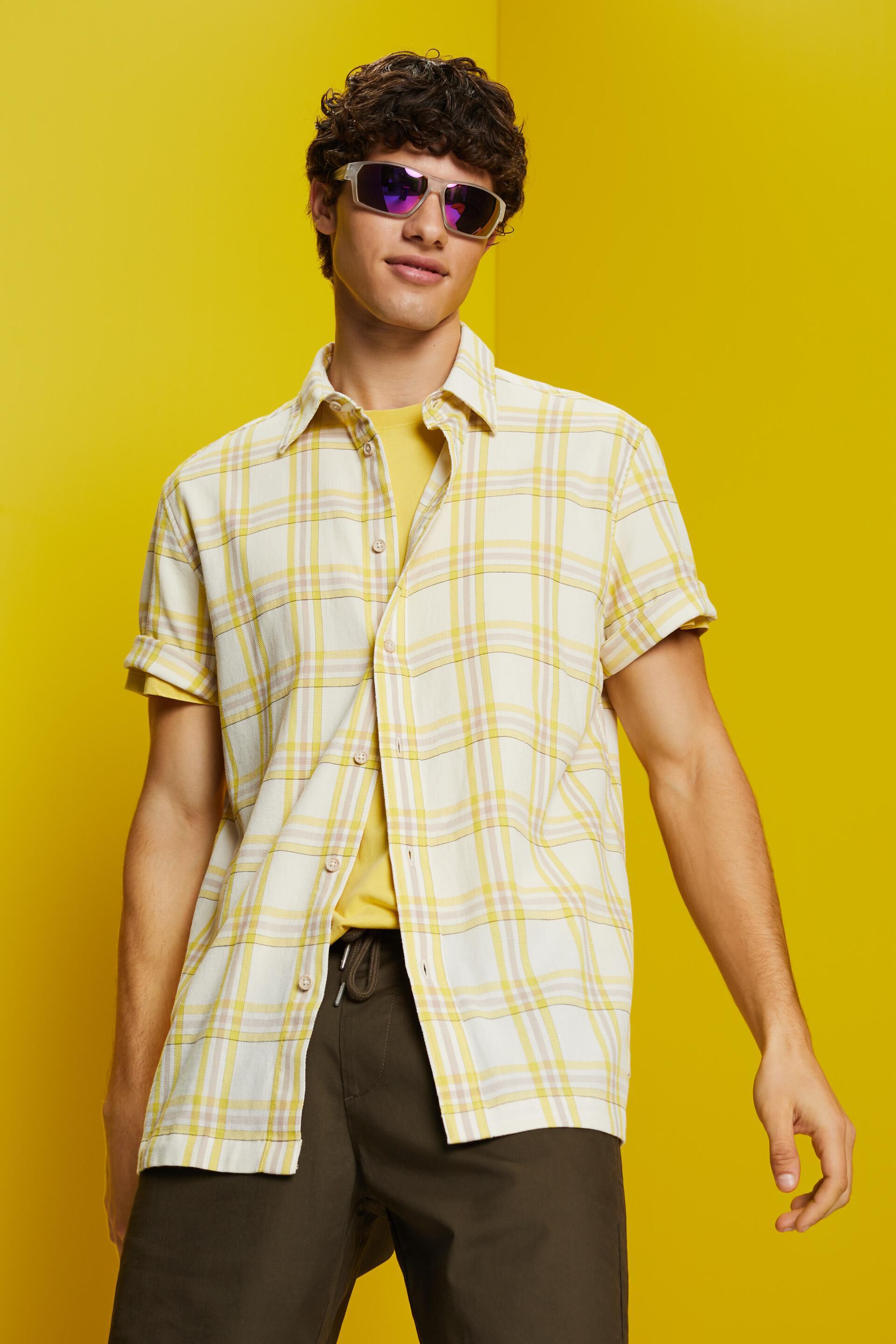 Chemise à manches courtes à carreaux