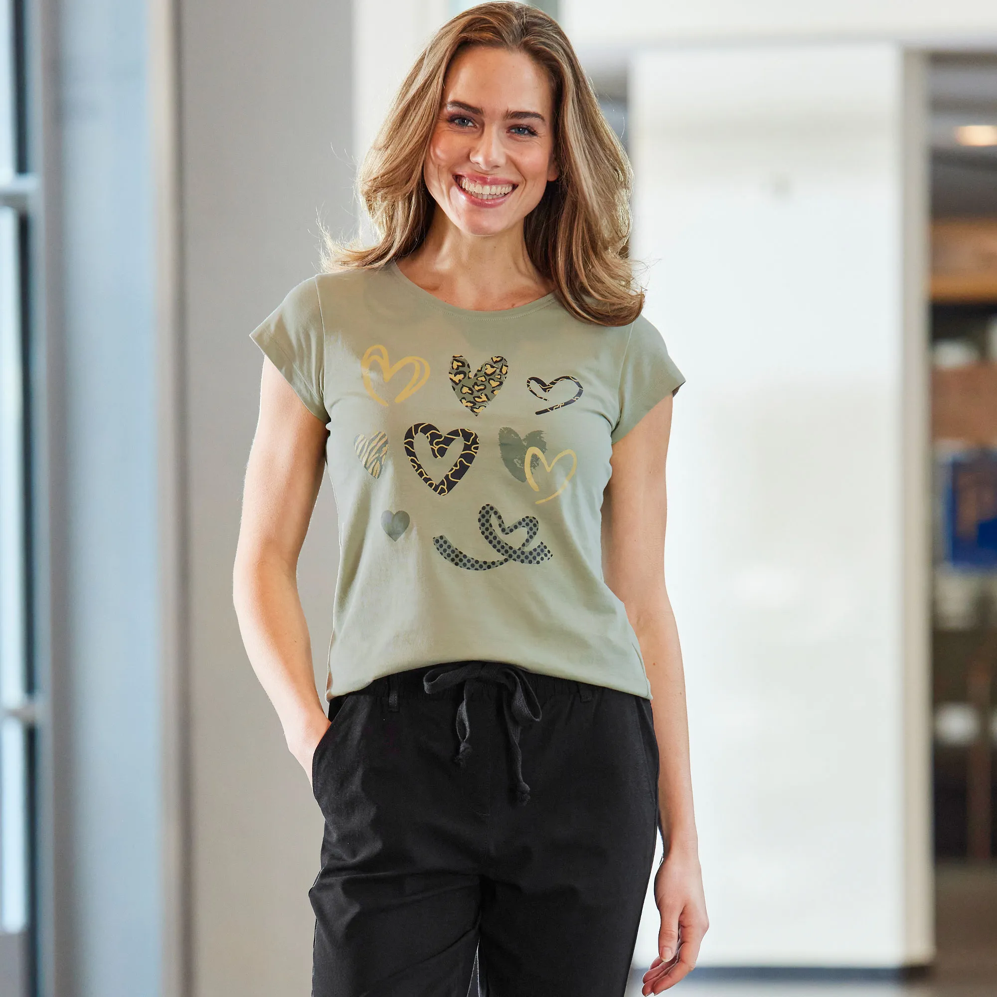 Damen-T-Shirt aus Jersey-Stoff