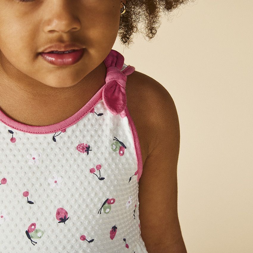 Robe imprimé fantaisie en jersey cloqué pour bébé fille - Vert