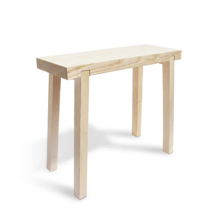 side by side - Hockerbank Schemel, Eschenholz