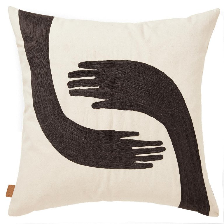 Ferm Living Pose kussen 50x50 Coffee/Undyed