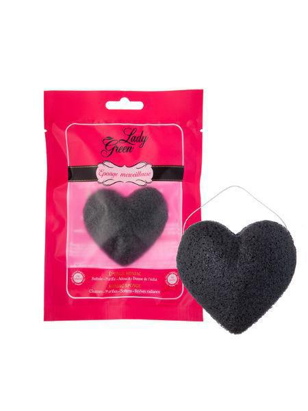 Lady Green Konjac Gezichtspons Charcoal 1 stuk