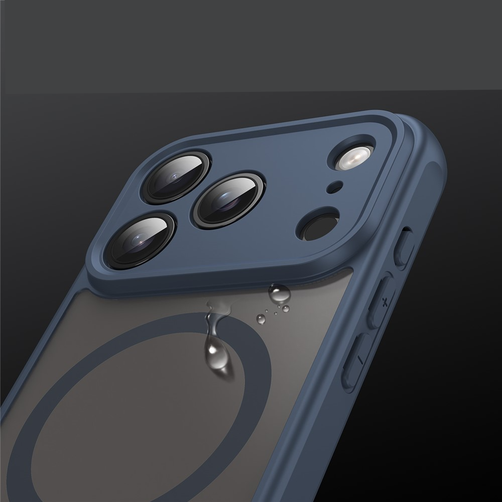 iPhone 17 Pro MagSafe Hybrid Hülle mit TPU Bumper   Kameraschutz - Blau (Matt)