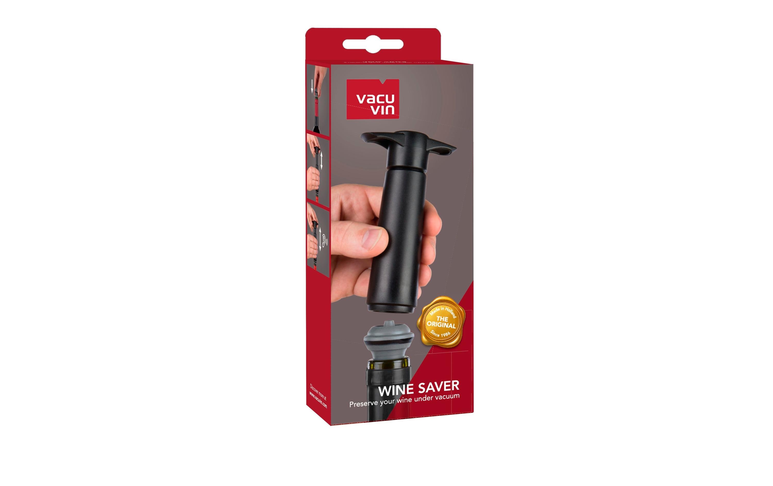Weinpumpe Wine Saver SchwarzWS Pumpe mit 2 Zapfen