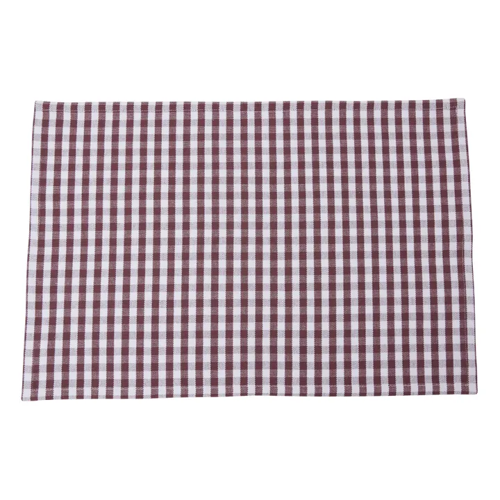 Gabrielle Paris Sets de table vichy - Set de 4 | Bordeaux