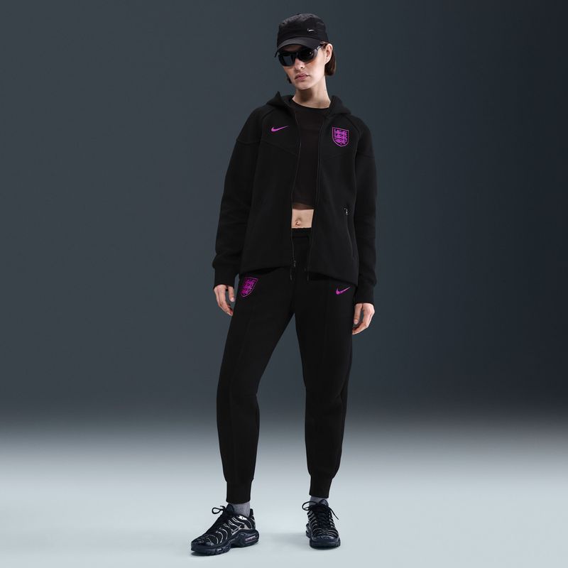 Nike - Engeland Tech - Voetbaljoggingbroek - Zwart - Fleece - Dames