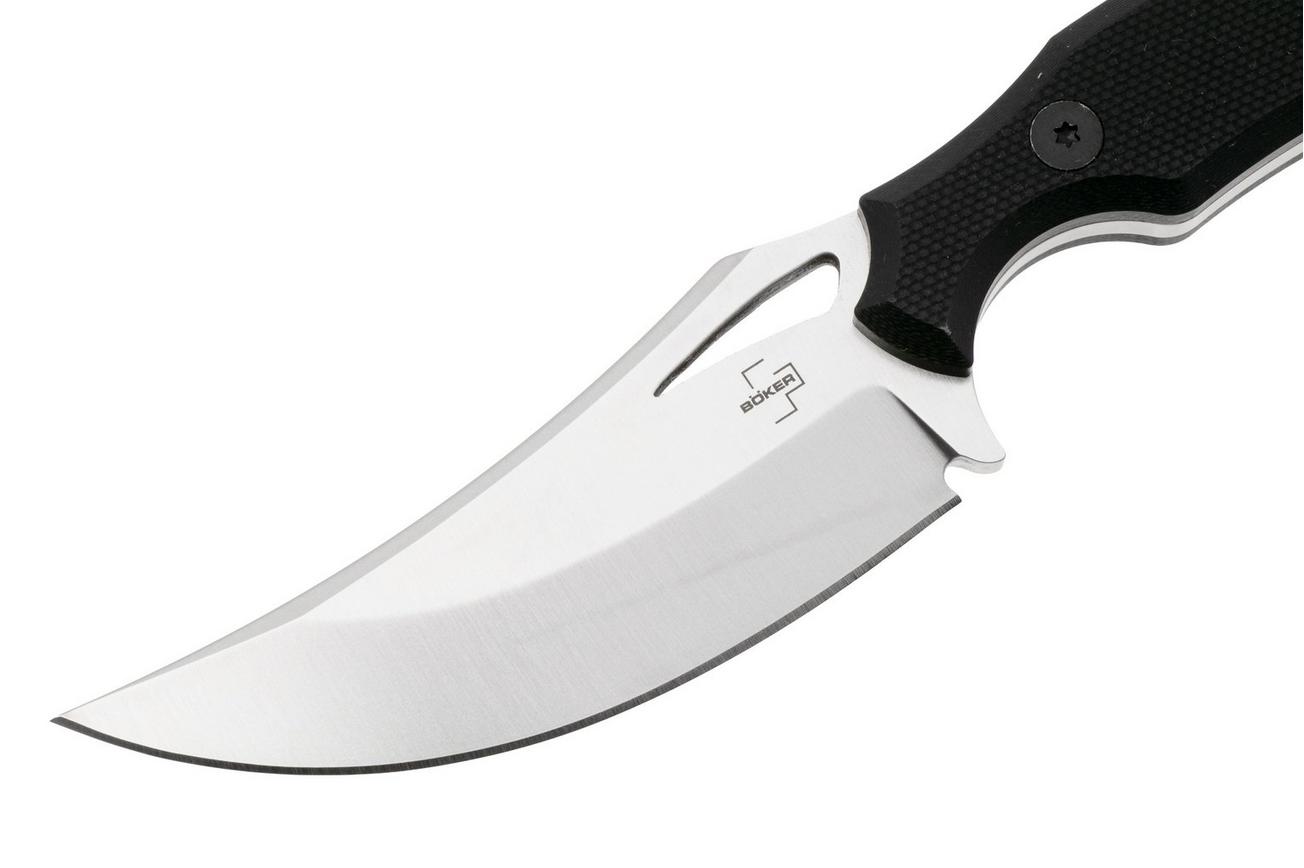 Böker Plus Tavros 02BP0007 Satin D2, Black G10, vaststaand mes