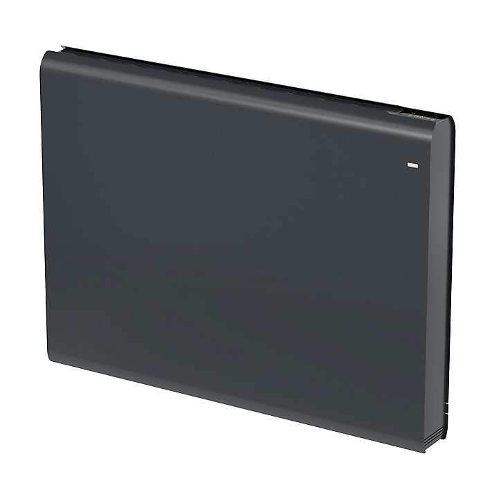 Radiateur connecté électrique à inertie fluide GoodHome Iriya anthracite 1500W horizontal