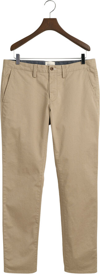 Gant SLIM TWILL CHINOS Dark khaki