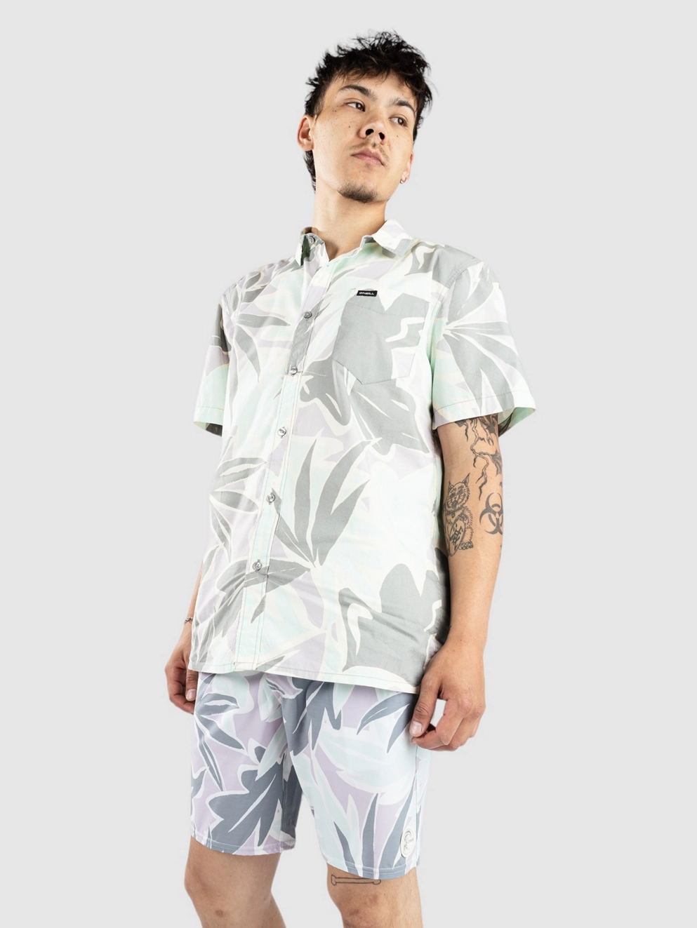 O'Neill Og Eco S/Slv Standard Seafoam Shirt seafoam white