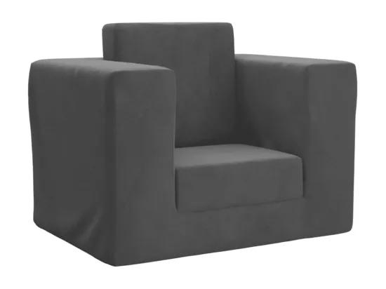 Canapé-lit pour enfants Anthracite Peluche douce