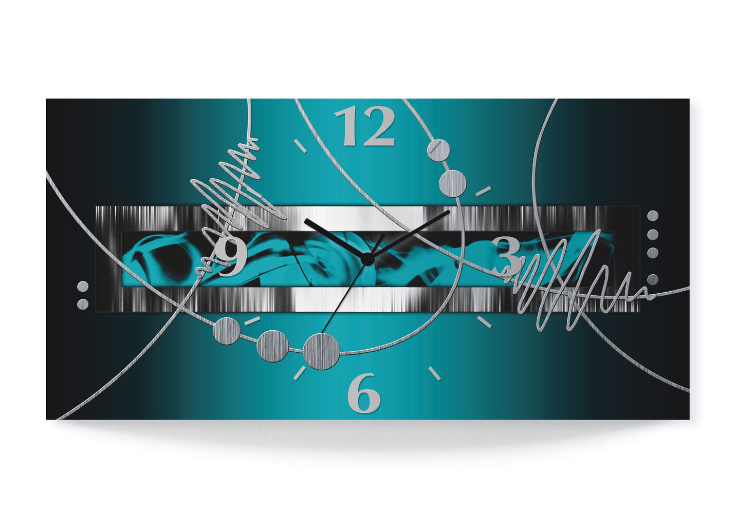 Moderne Wanduhr aus Aluminium