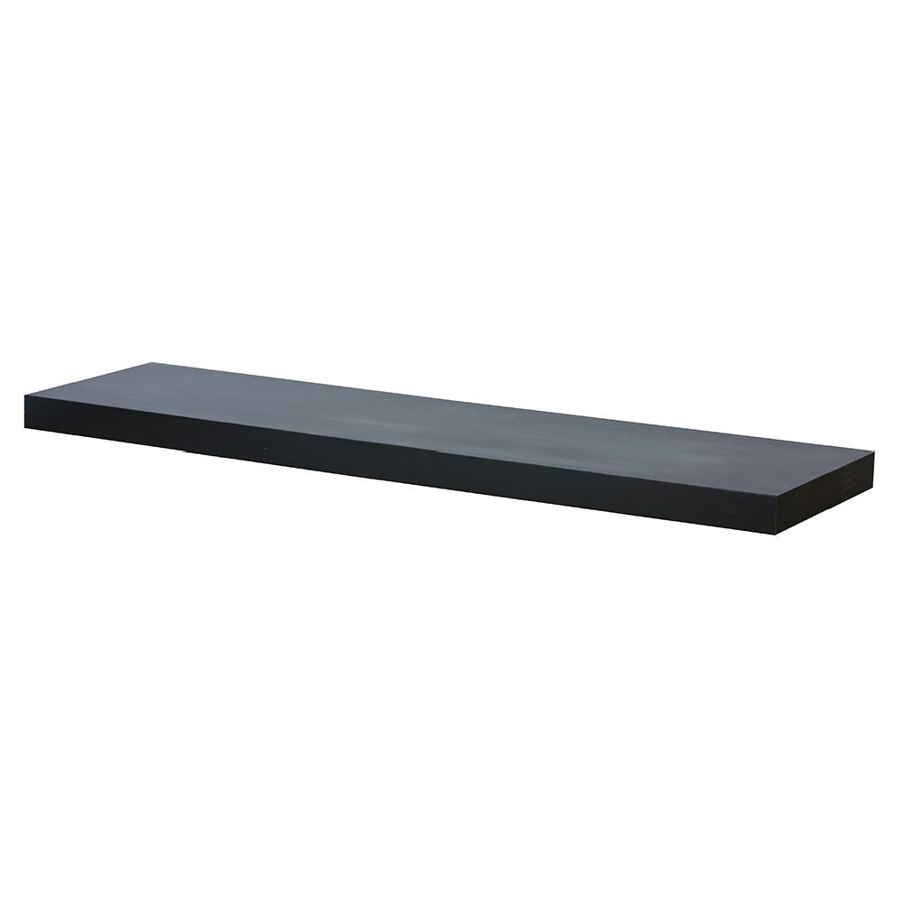 Étagère murale rectangulaire en bois noir