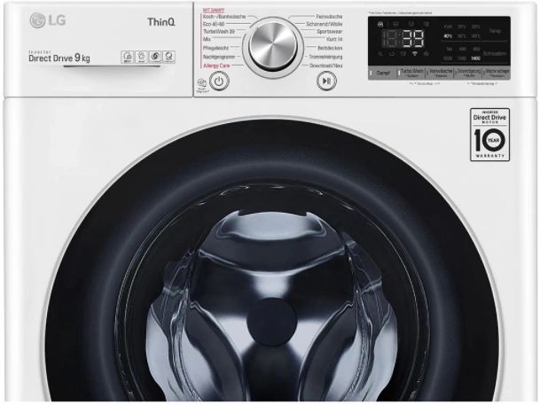 LG Waschmaschine F4WV709P1E Links Frontloader mit 9 kg Ladekapazität