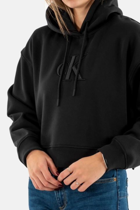 Sweat calvin klein jeans raised embroidery ck beh ck black
