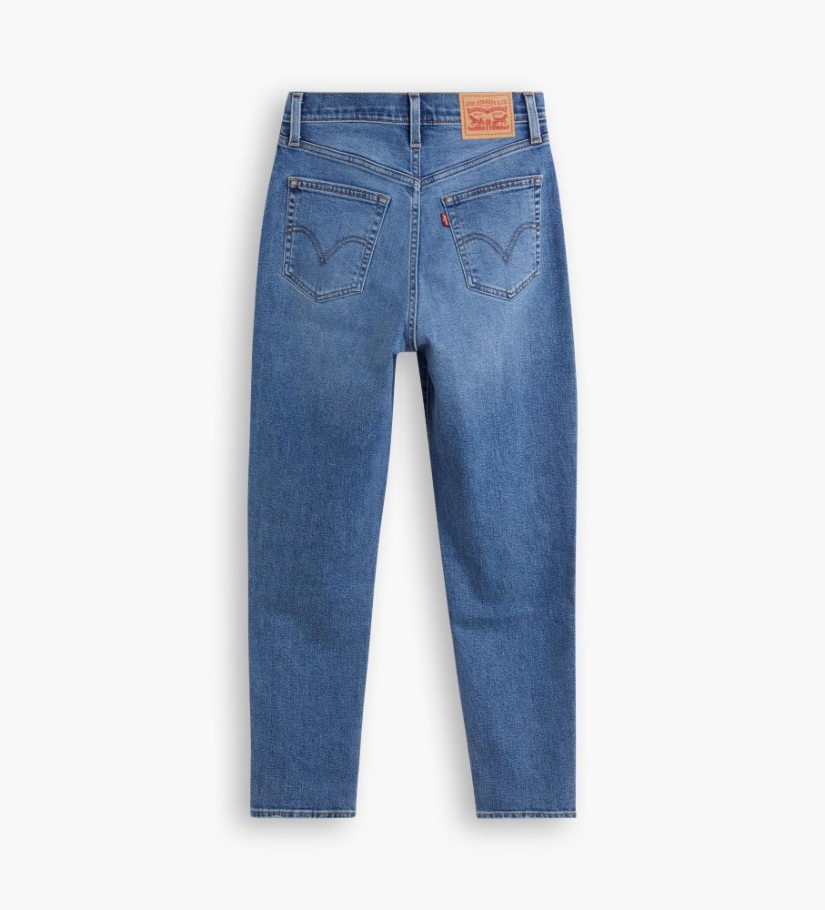 Calça jeans Levi's de cintura alta, modelo Mom, azul