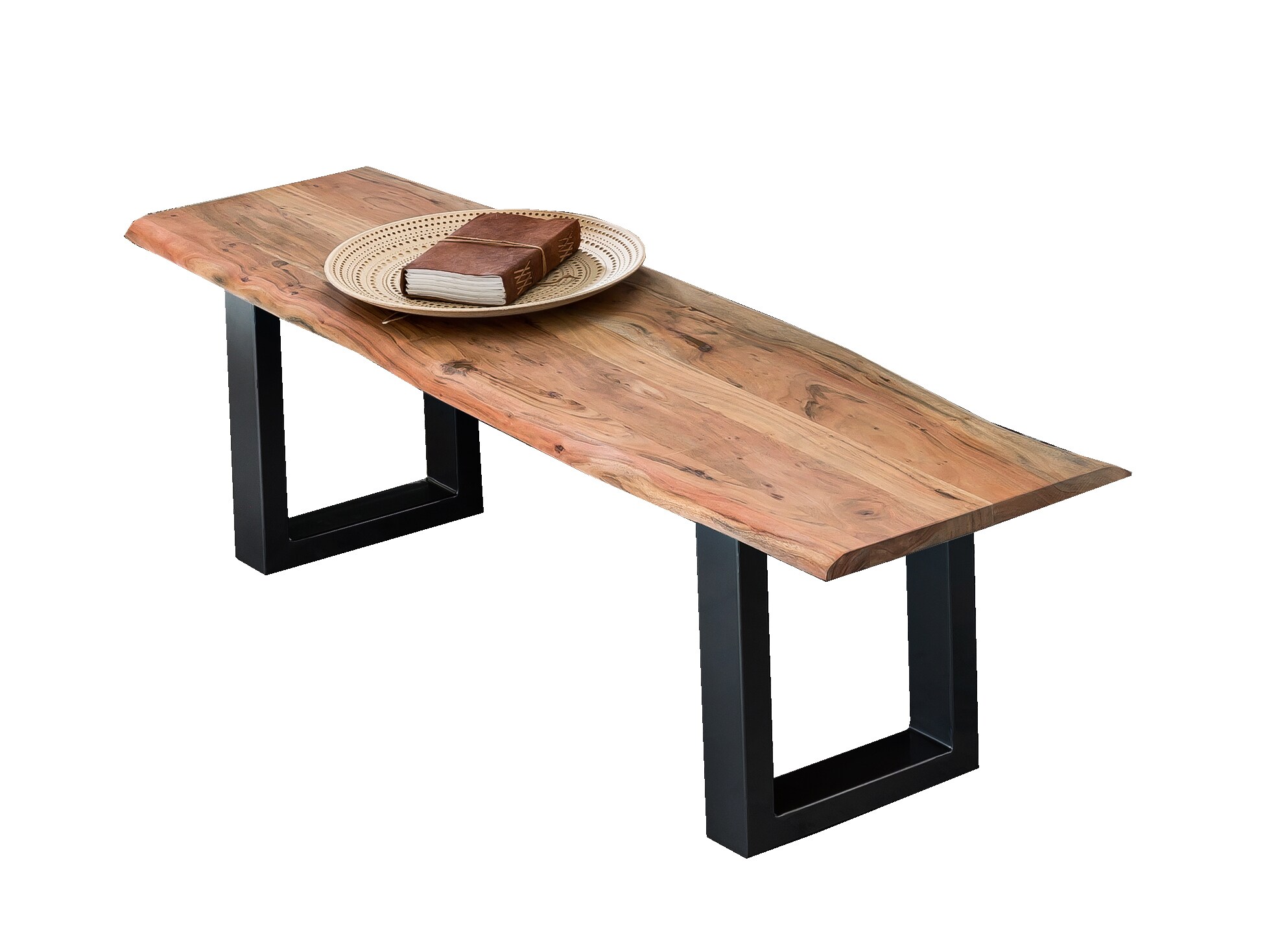 Sitzbank Akazie Baumkante Holzbank Flurbank Esszimmer Holz Bank Dielenbank