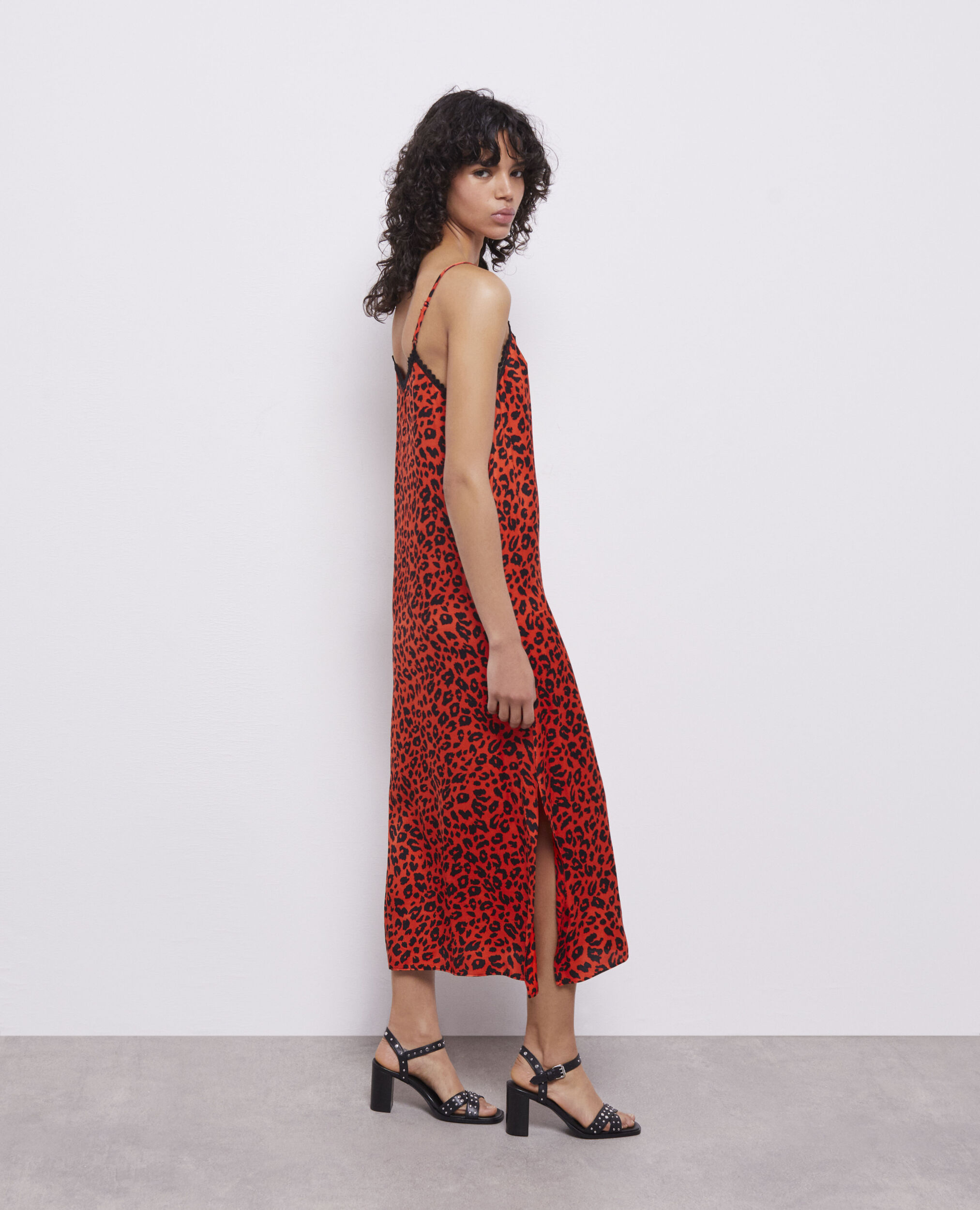 Robe nuissette longue léopard