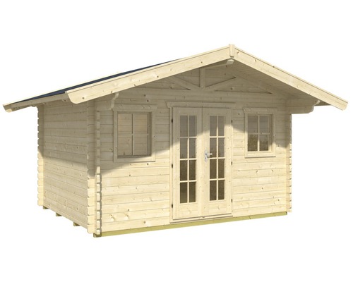 SKAN HOLZ Davos blokhut met vloer 480 x 430 cm naturel