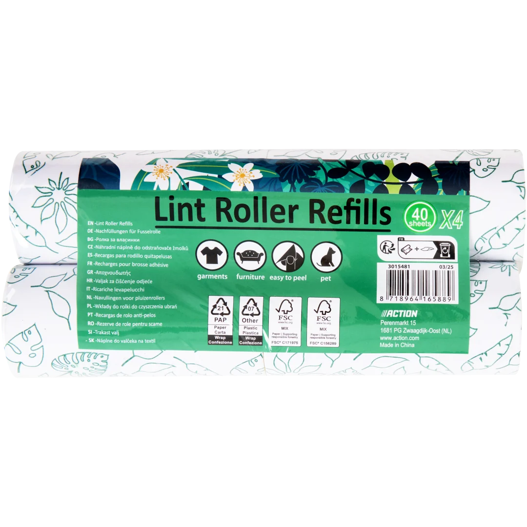 Kledingroller navullingen 4 stuks