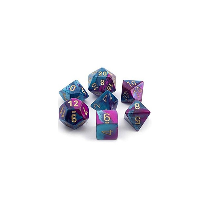 7 dés * gemini * VIOLET & TEAL