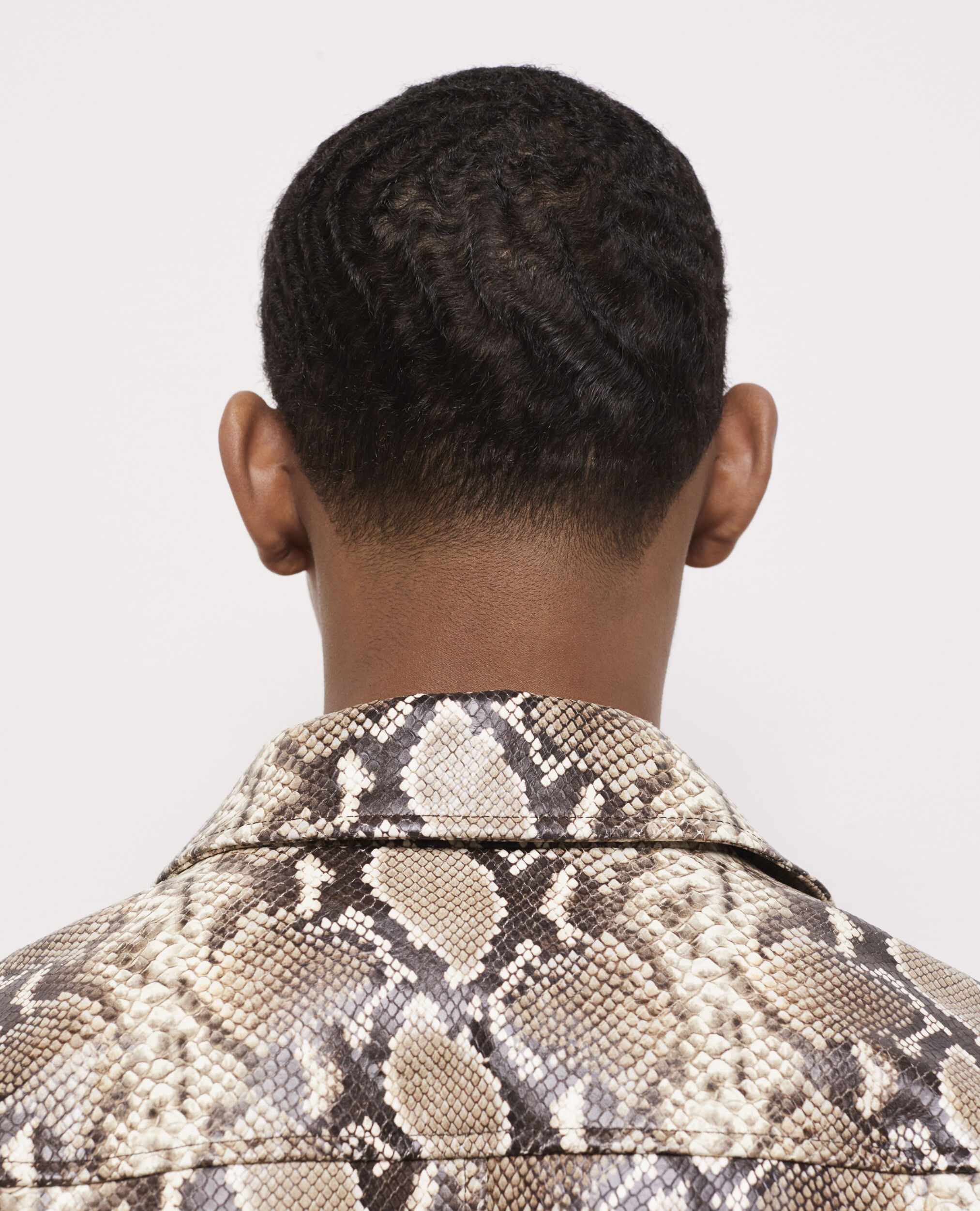Blouson en cuir python