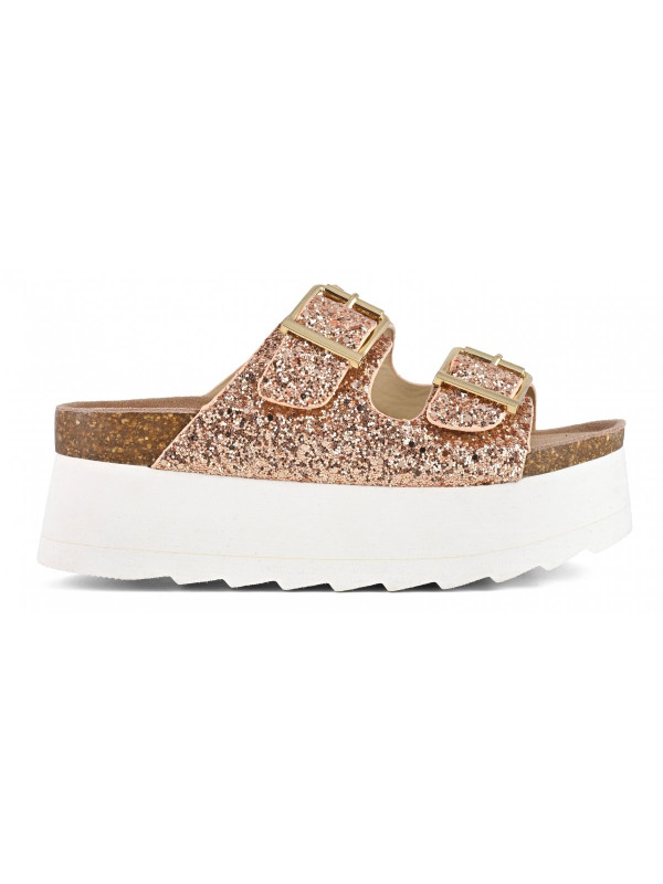 Colors Of California - Mules Plateforme Rose Gold