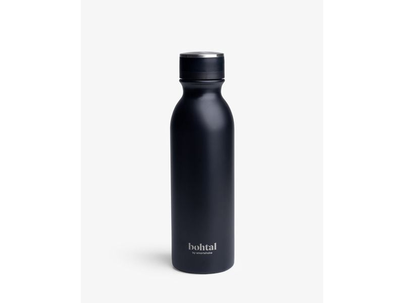 Smartshake Bohtal Isolierte Flasche 600 ml, Schwarz Isolierte Trinkflasche
