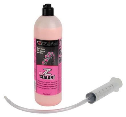 Liquide scellant z anti-crevaison tubeless avec seringue et tuyau 1L Zefal