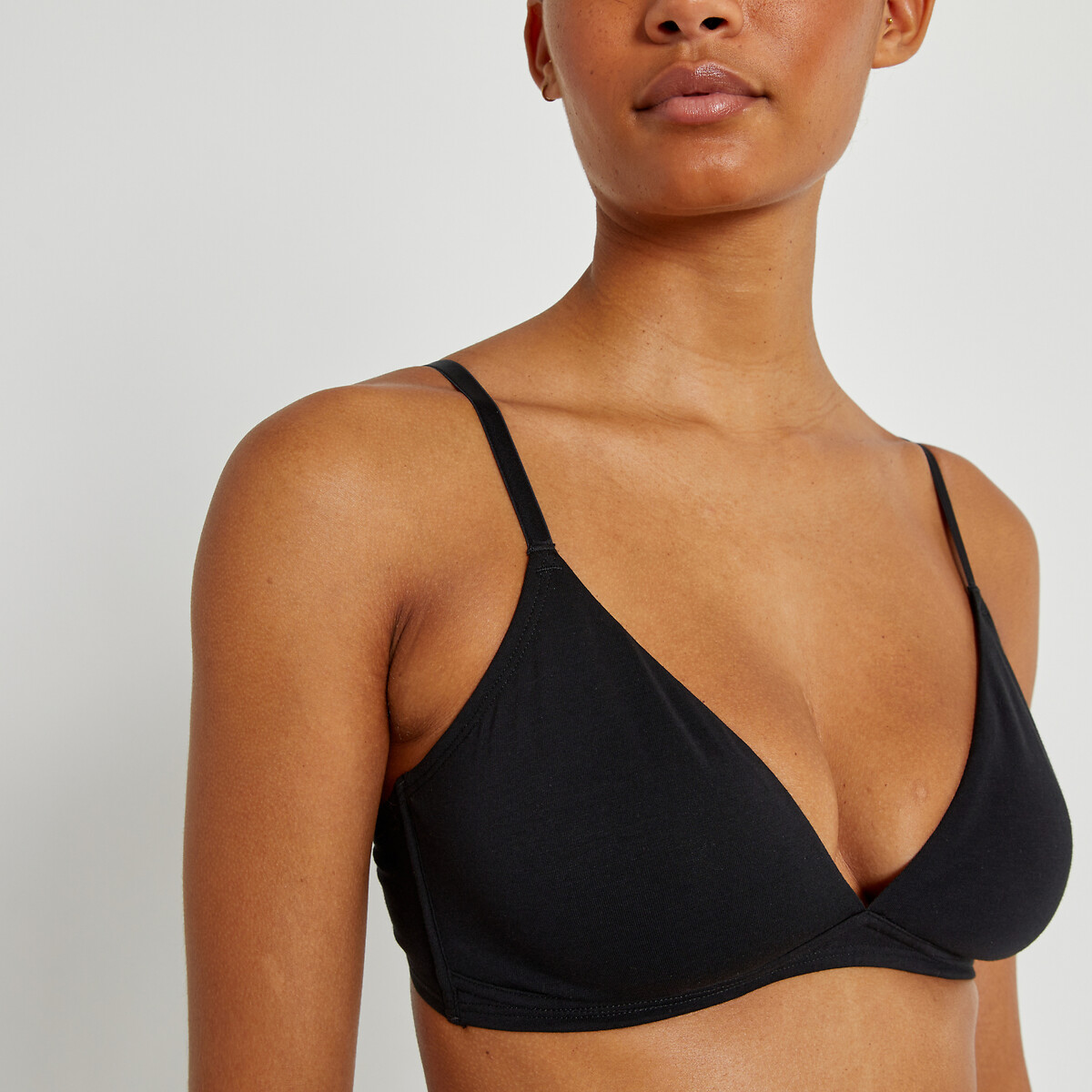 COLEÇÕES LA REDOUTE<br>Sutiã triangular, todo em algodão liso, Cottone