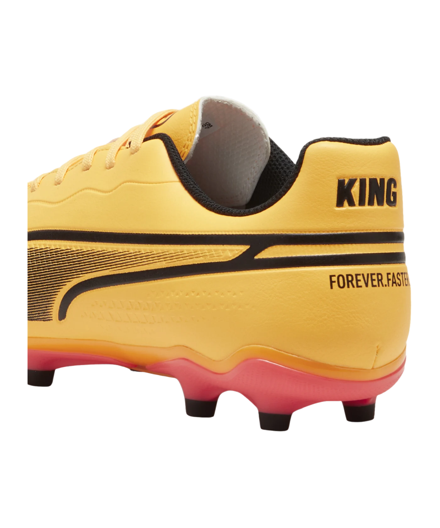 PUMA KING Match FG/AG The Forever Faster Orange Schwarz F05
