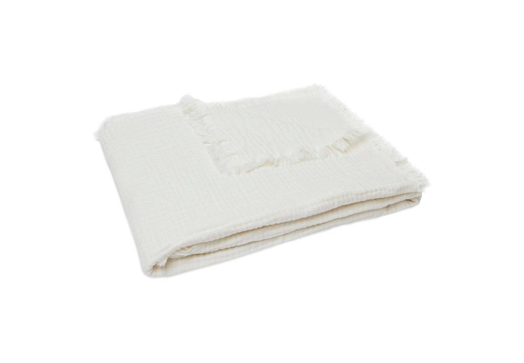 baby ledikantdeken Muslin 120x120cm Ivory