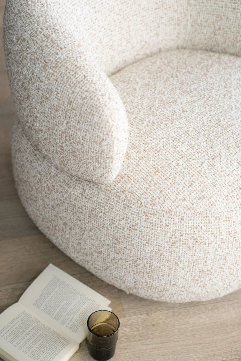 Draaifauteuil Beige 96107 Maeve B82 x D85 x H72 cm