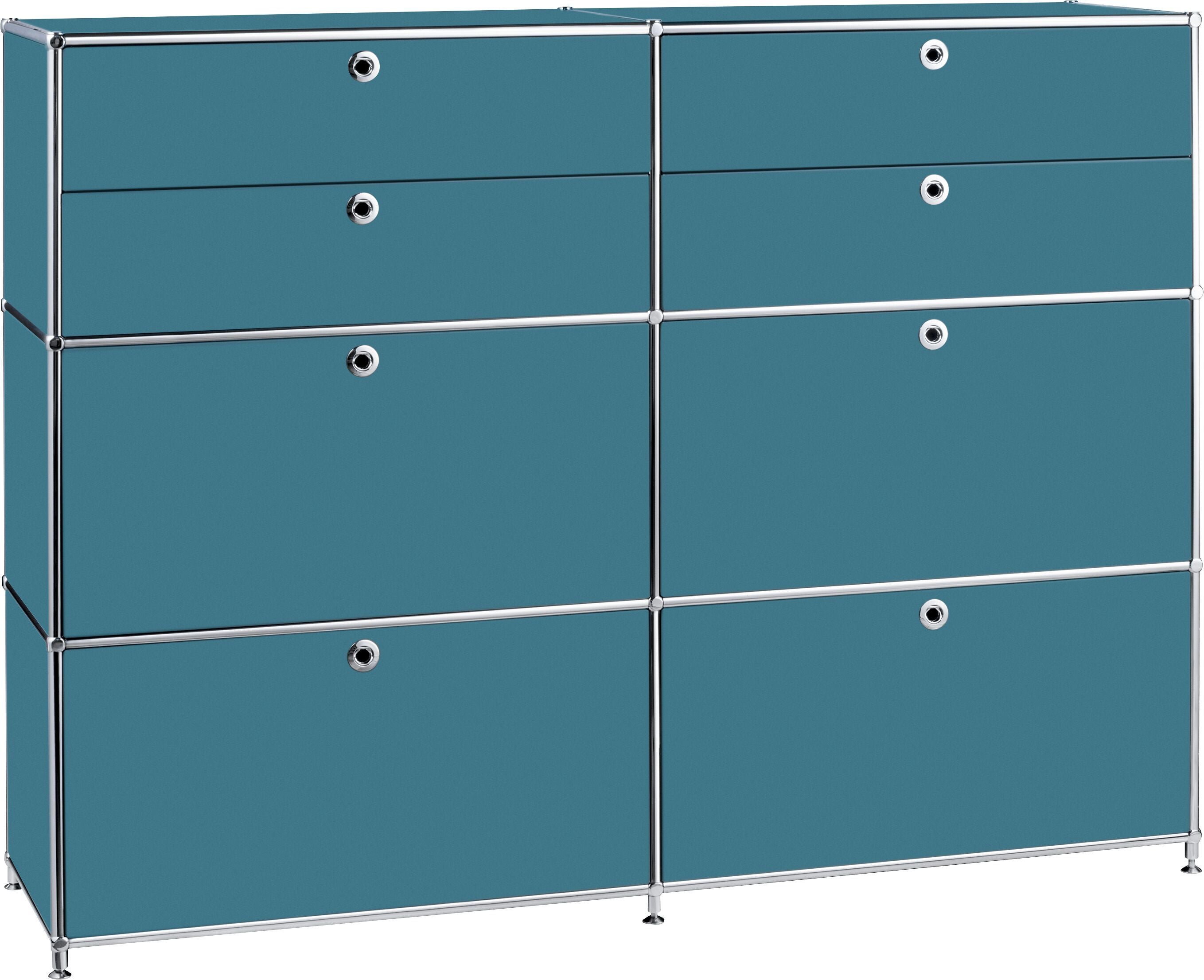 FLEXCUBE Kommode - Petrol / B: 152.0 cm x T: 40.0 cm x H: 118.0 cm