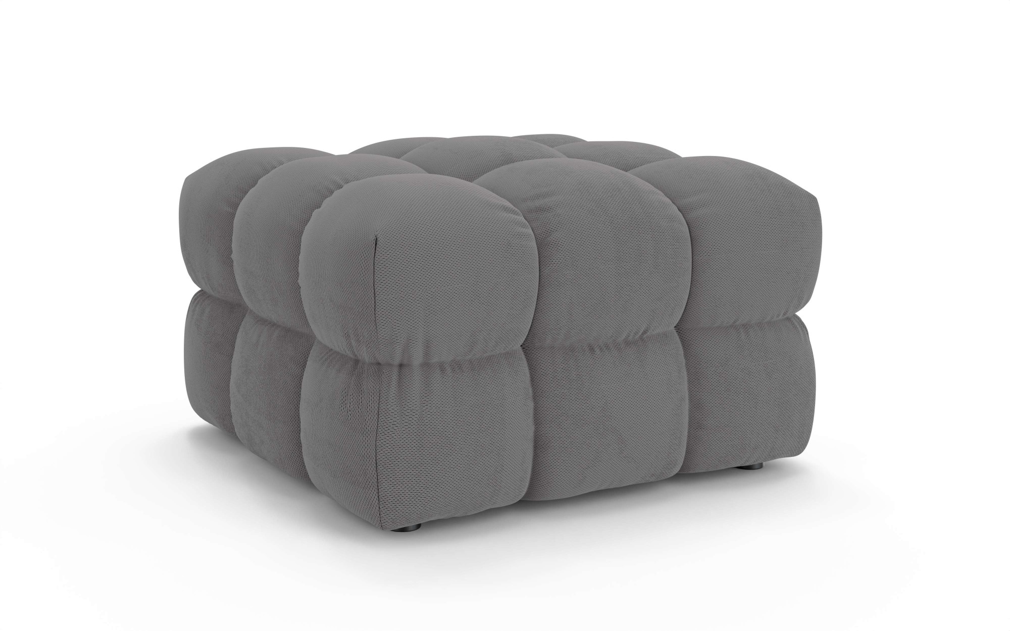 s.Oliver Polsterhocker »COBBO Sitzhocker Bubble-Optik, Masse B/T/H: 80/80/48 cm« passend zum Sofa, moderne Steppung und hoher Sitzkomfort