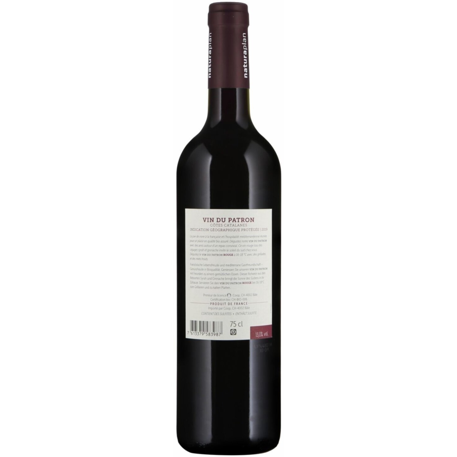 Naturaplan Bio Pays d'Oc IGP Vin du Patron -75cl