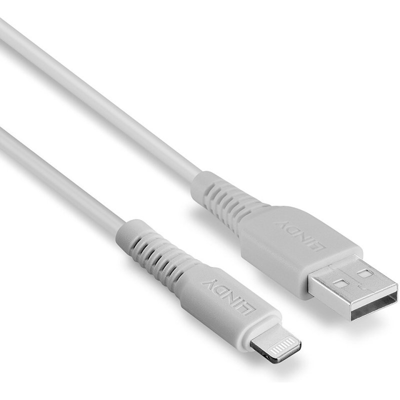 Lindy Câble USB Type A vers Lightning, Blanc, 0.5m