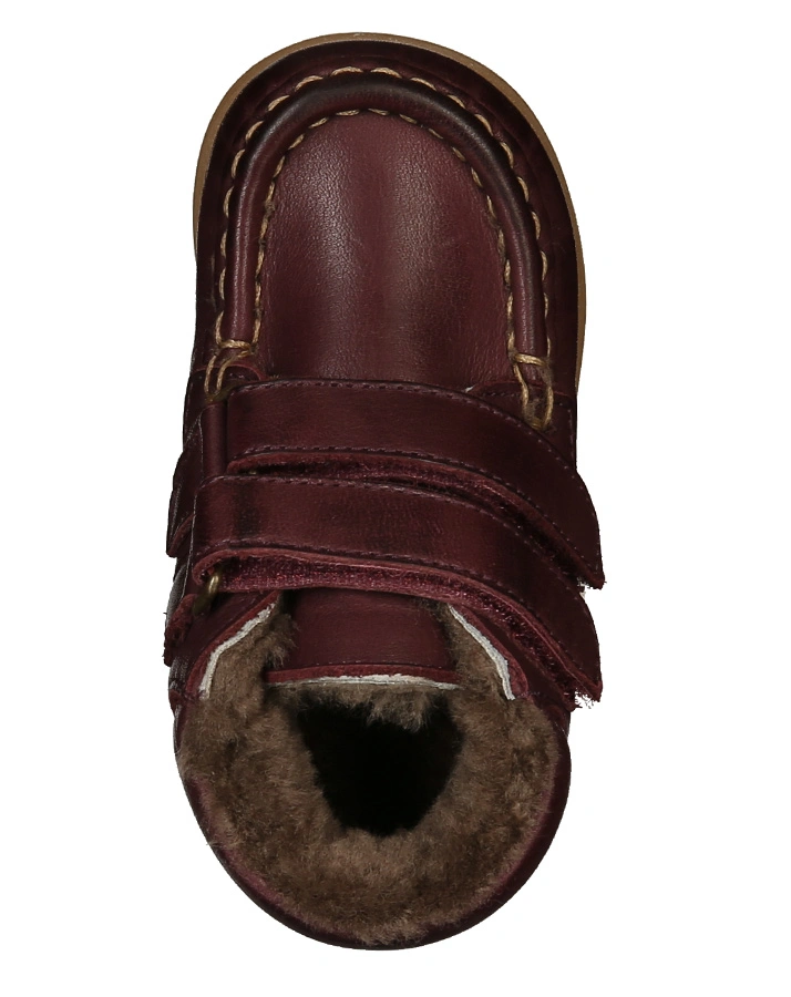 Lauflernschuhe BABYMOOC gefüttert in weinrot