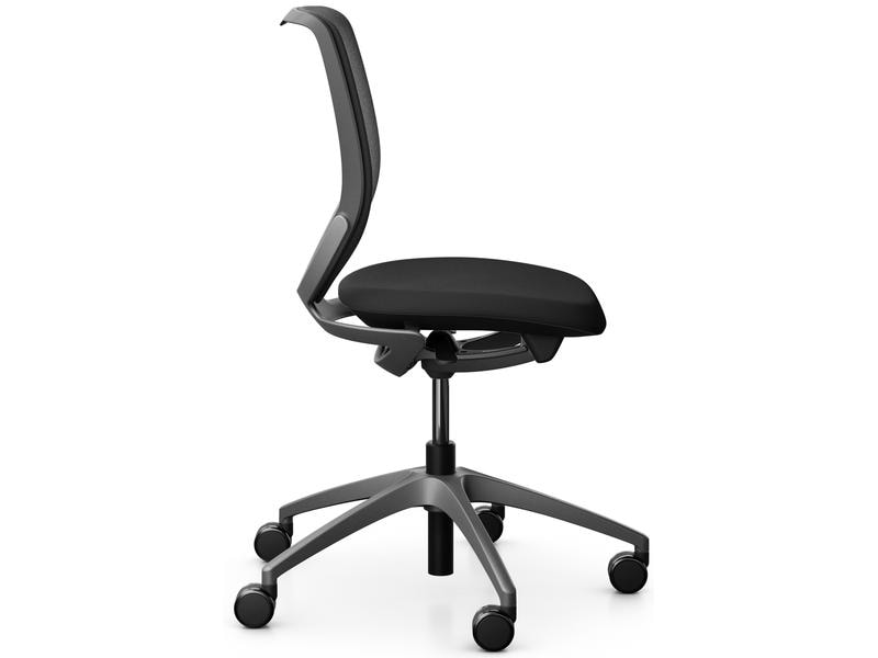 Giroflex Bürostuhl 313 mit Netzrücken, ohne Armlehnen, Schw Arbeitsstuhl für gesundes, ergonomisches Sitzen