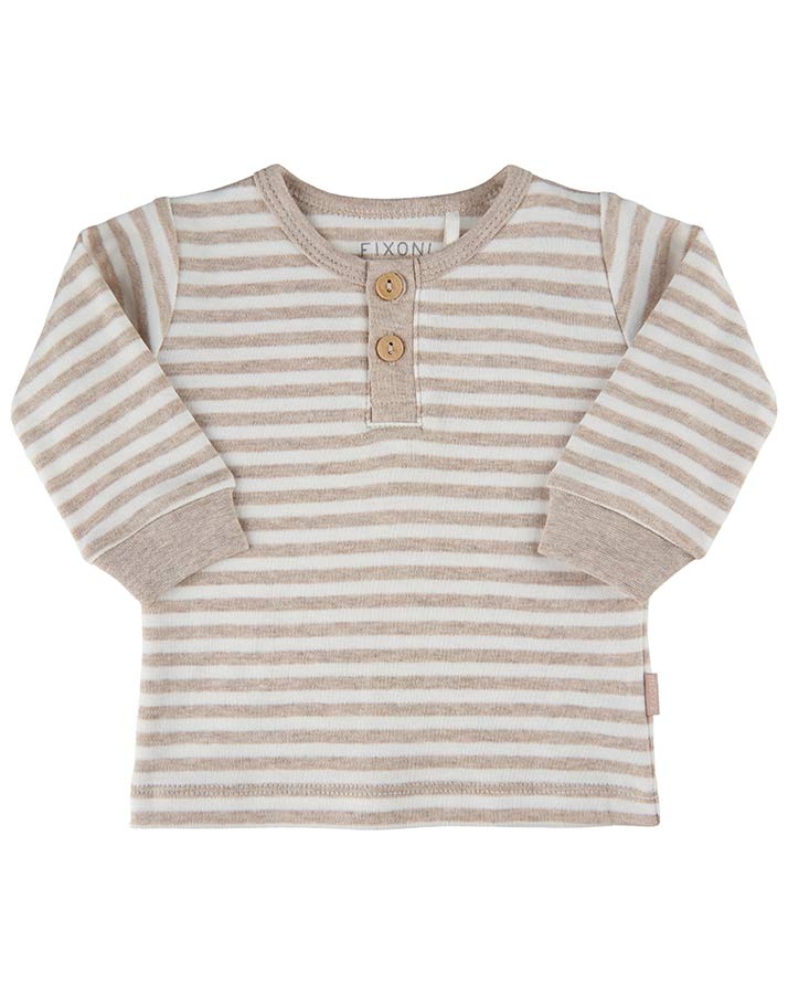 Langarmshirt INFINITY gestreift in sand melange