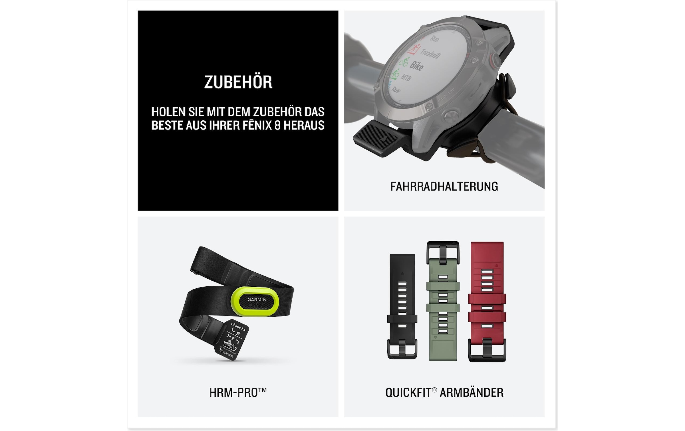 Garmin Smartwatch »Fenix 8 AMOLED, 43 mm« (3,289 cm / 1,3 ″)