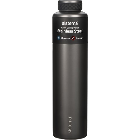 Sistema rustfri stålflaske (600ml) – flere varianter - assorteret