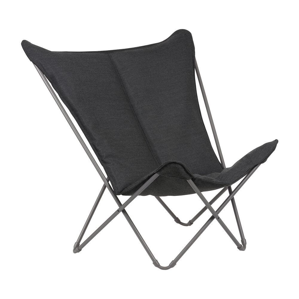 Gepolsterter Breiter Butterfly Chair Sphinx Hedona Grau Onyx