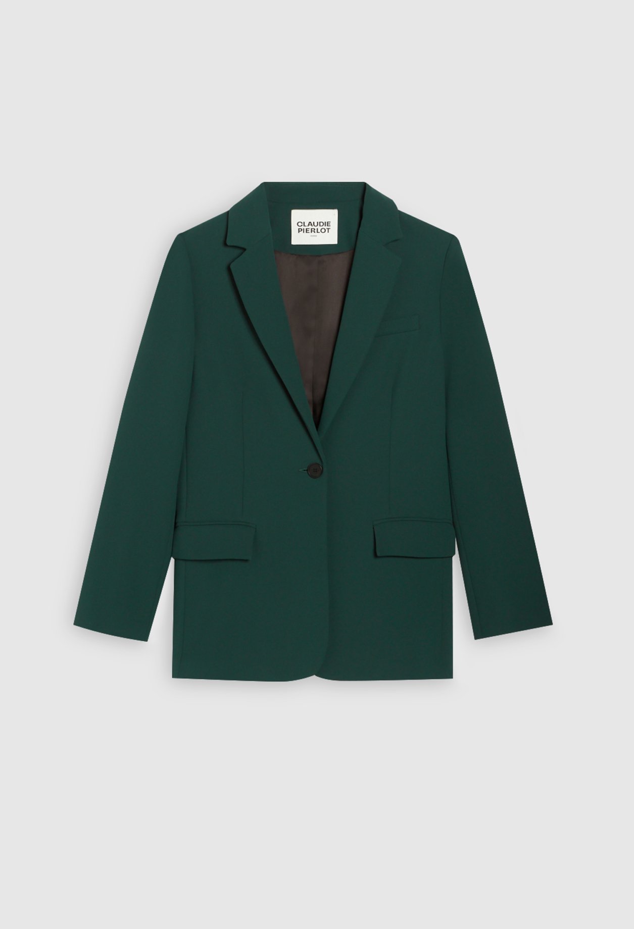 Veste vert for&ecirc;t tailleur cintree