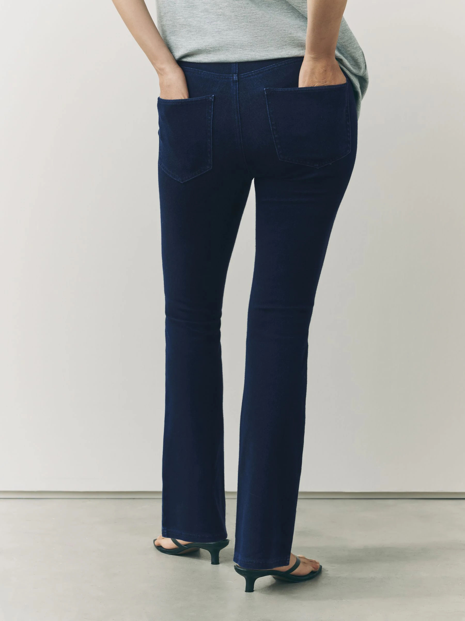 Denim-wassing - Check Jersey Bootcut Leggings