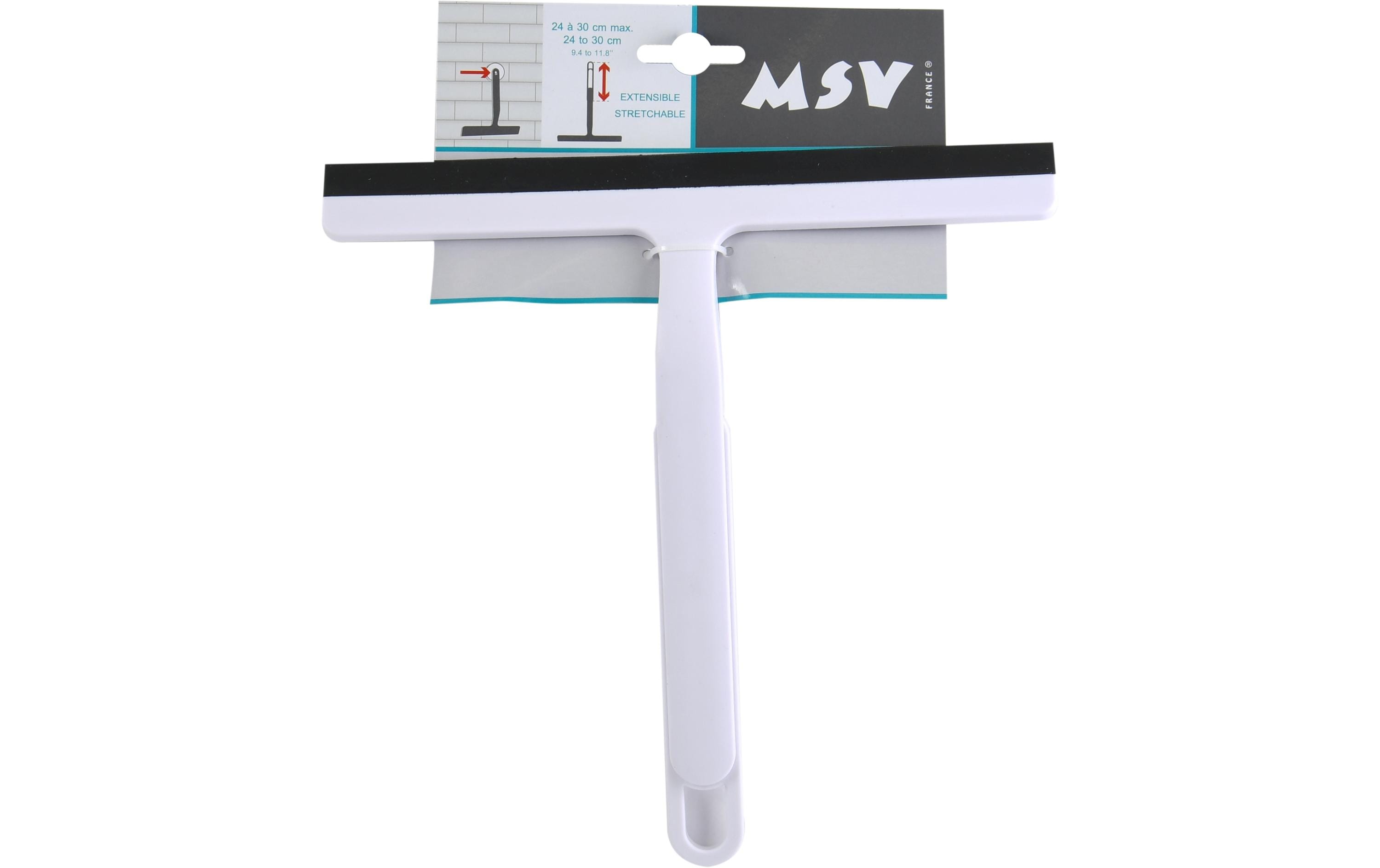 Duschabzieher ausziehbar 24 bis 30 cm, Schwarz/WeissDuschkabinenreiniger