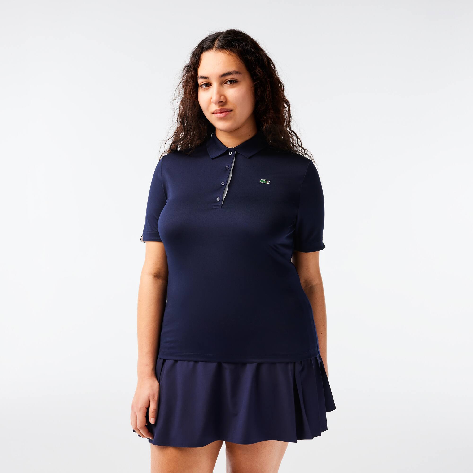 Polo Golf Lacoste SPORT stretch et respirant Manches Courtes - Bleu - Lacoste - Femme