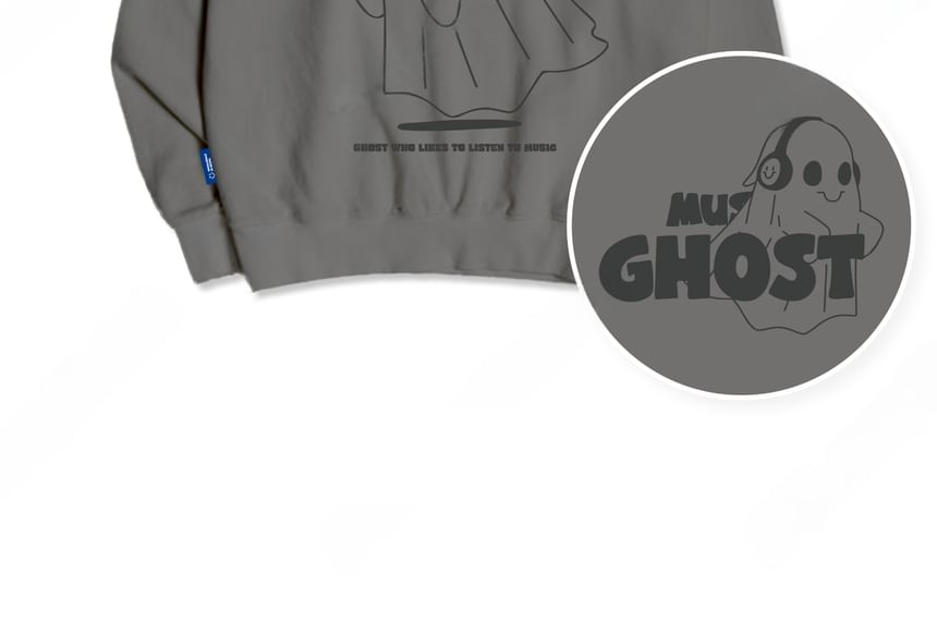 SeoulPop - Cartoon Print Loose-Fit Sweatshirt